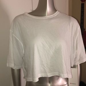 BRAND NEW WHITE LULU LEMON SHIRT